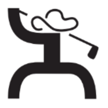 HOOey Cowboy Golf Sticker Black