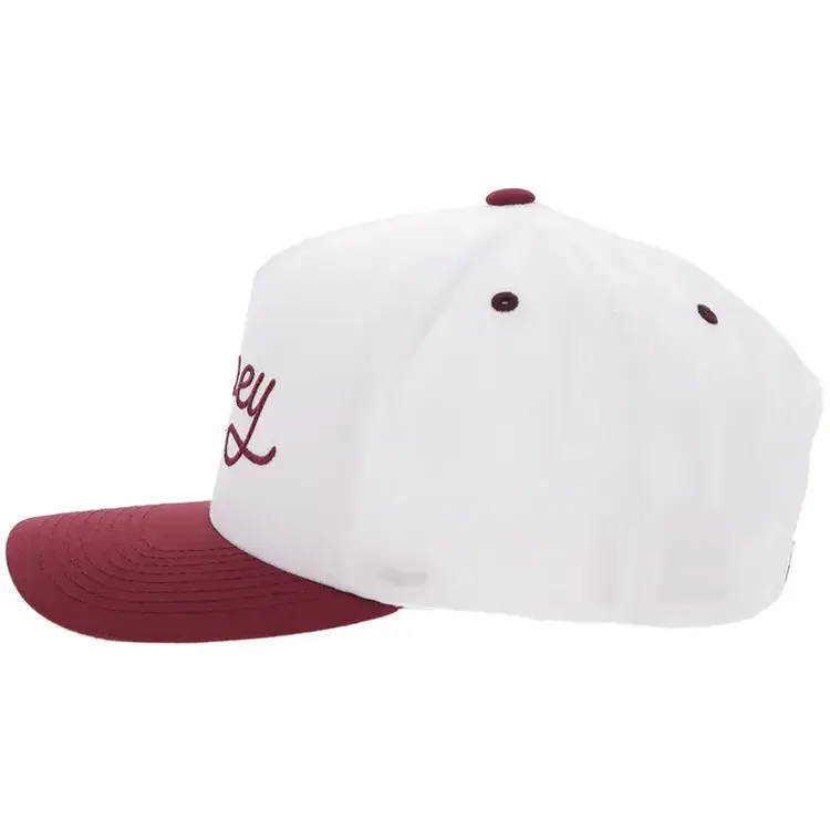 HOOey OG Cap White Maroon