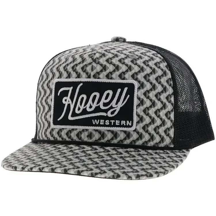 HOOey Lakota Cap Grey Black W/ Pattern