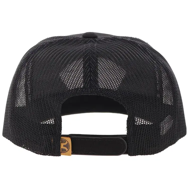 HOOey Cavvy Cap Punchy Black W/ Leather Patch