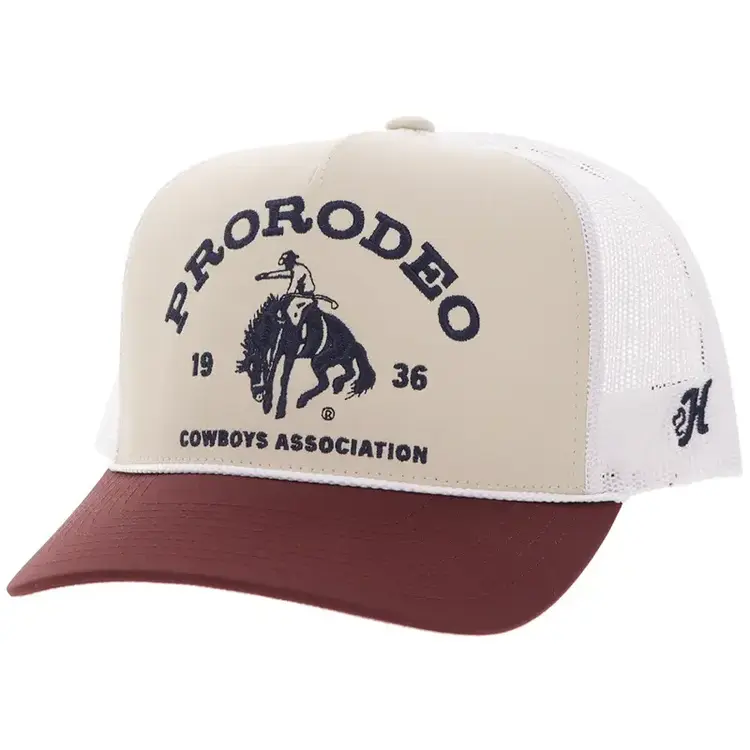 HOOey Pro Rodeo Cap Tan White Blue Logo