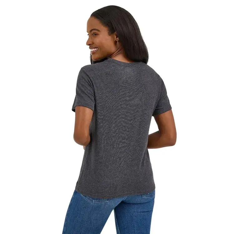 Wrangler Howdy Flock Boot Tee Heather Black