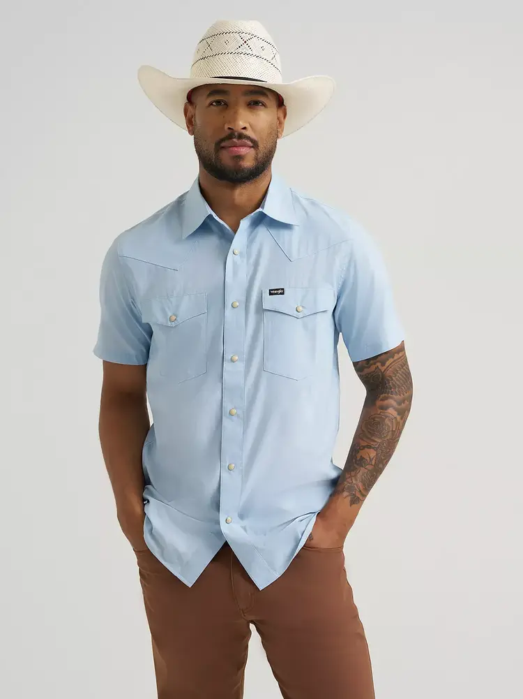 Wrangler ATG Drover Utility Shirt Cerulean