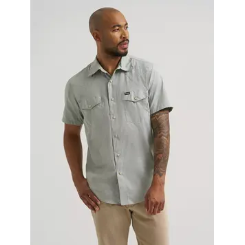 Wrangler ATG Drover Utility Shirt Iceberg Green