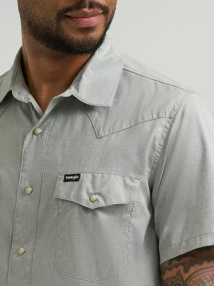 Wrangler ATG Drover Utility Shirt Iceberg Green