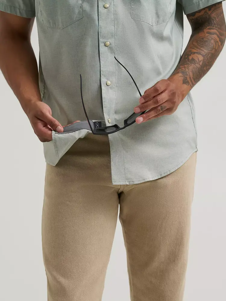 Wrangler ATG Drover Utility Shirt Iceberg Green