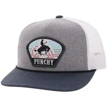 HOOey Youth Cavvy Punchy Cap Grey White