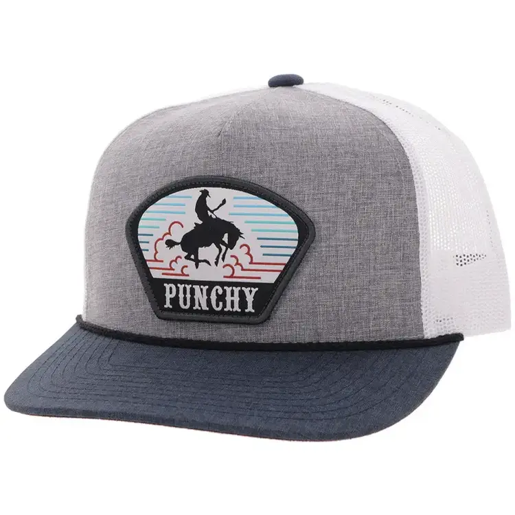 HOOey Youth Cavvy Punchy Cap Grey White