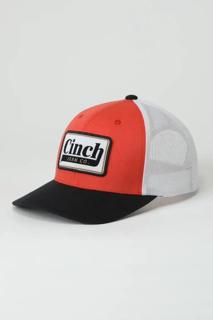 Cinch Jean Co Cap Orange White Black