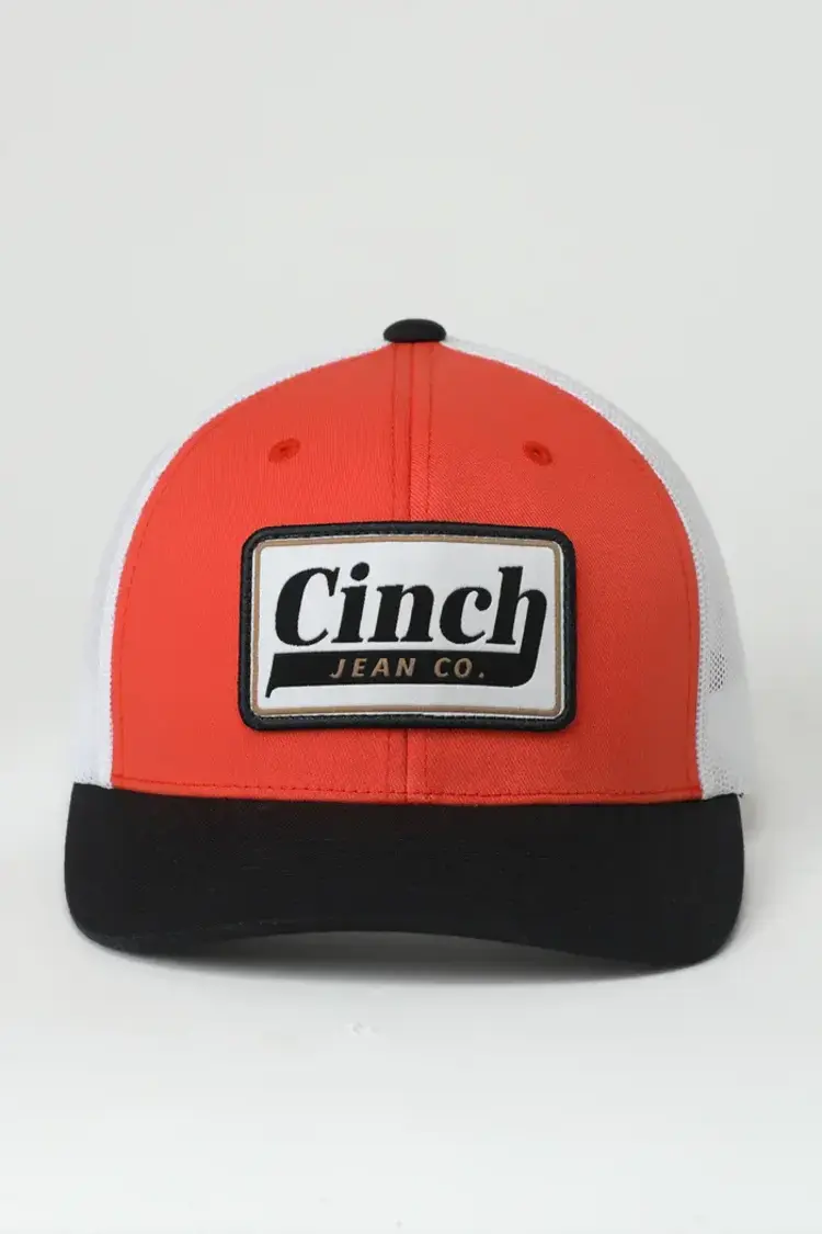Cinch Jean Co Cap Orange White Black