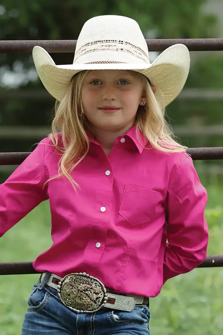 Cinch Youth Hot Pink Button Down