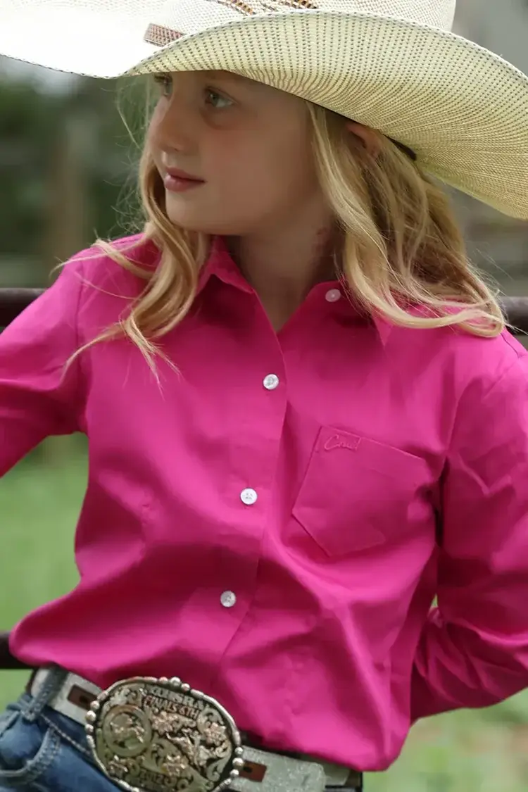 Cinch Youth Hot Pink Button Down