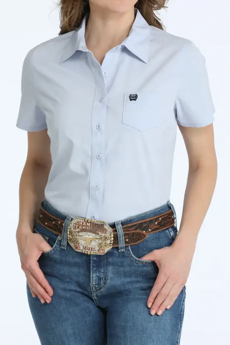 Cinch Arenaflex Button Down Light Blue