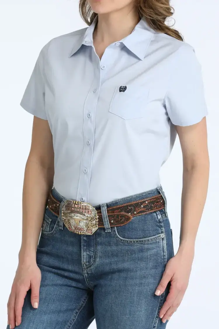 Cinch Arenaflex Button Down Light Blue
