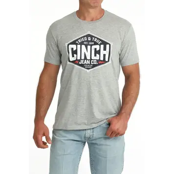 Cinch Tried & True Logo Tee Grey