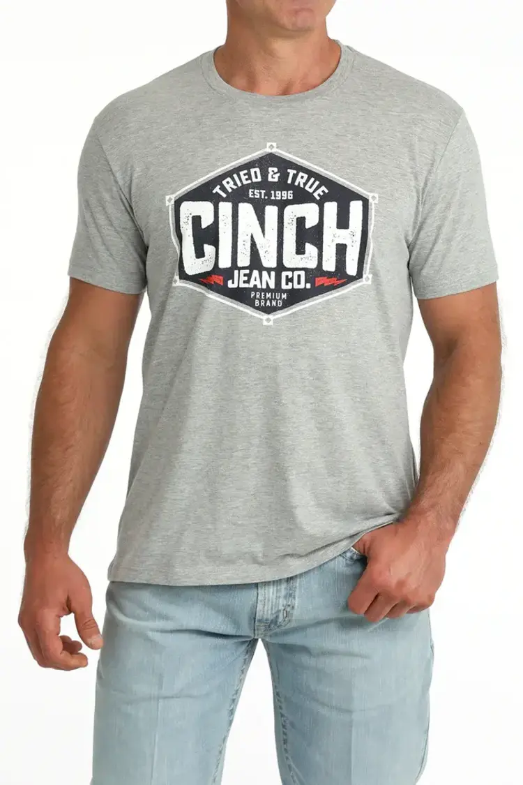 Cinch Tried & True Logo Tee Grey