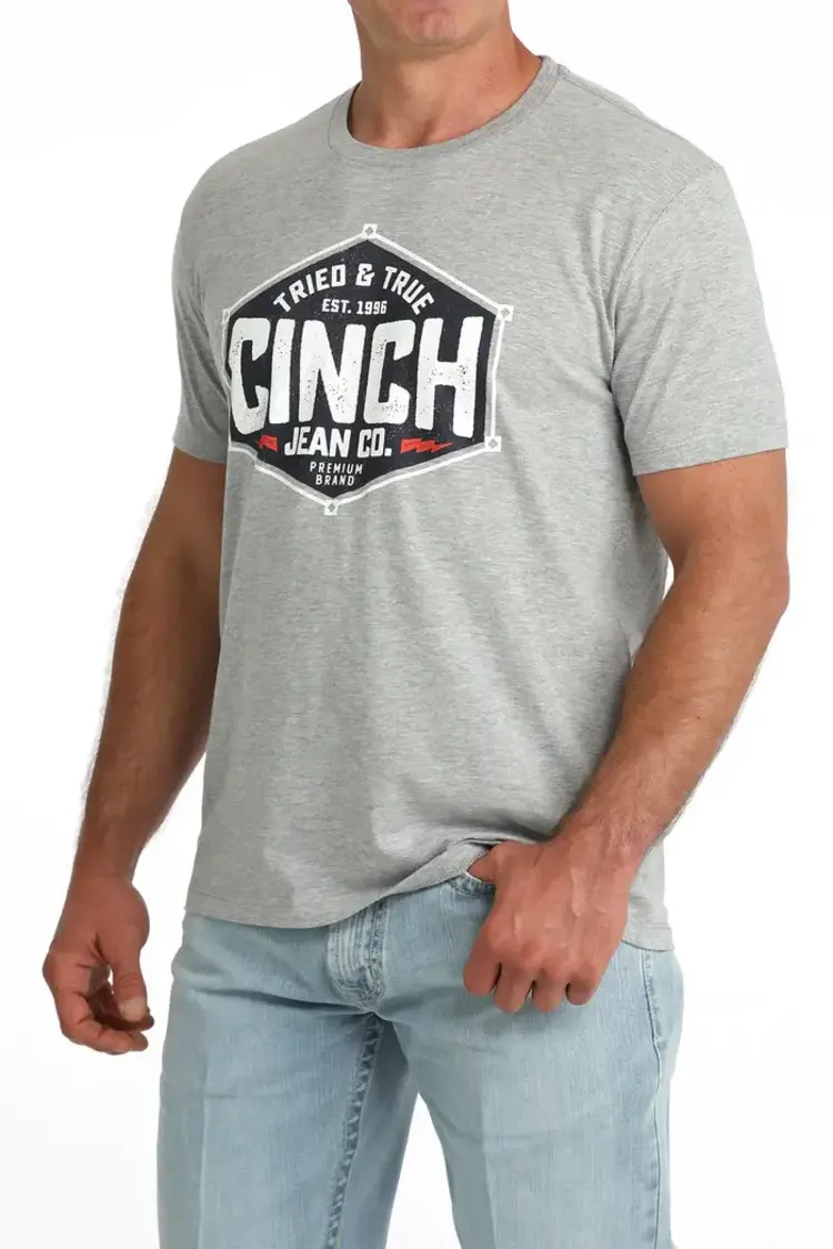 Cinch Tried & True Logo Tee Grey