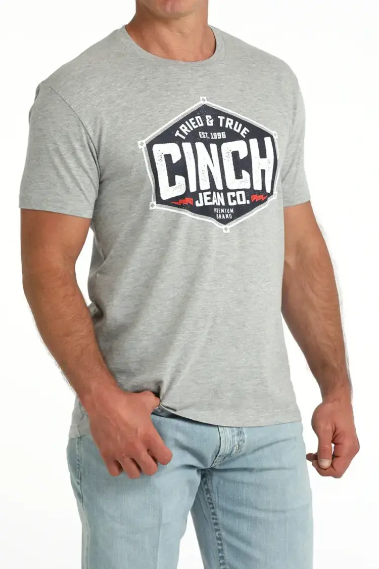 Cinch Tried & True Logo Tee Grey