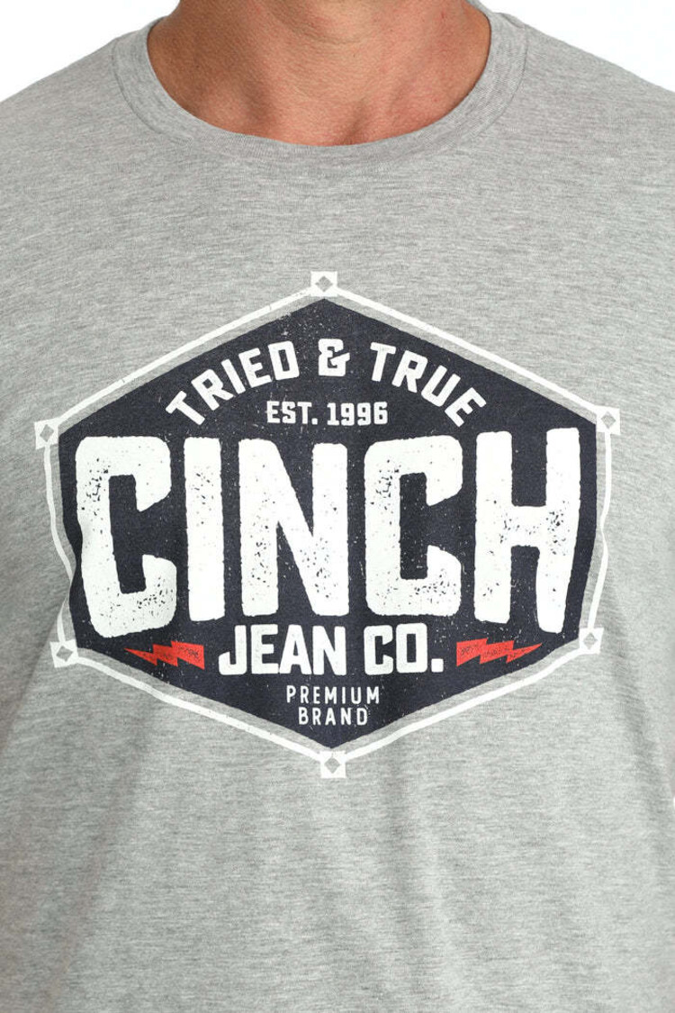 Cinch Tried & True Logo Tee Grey