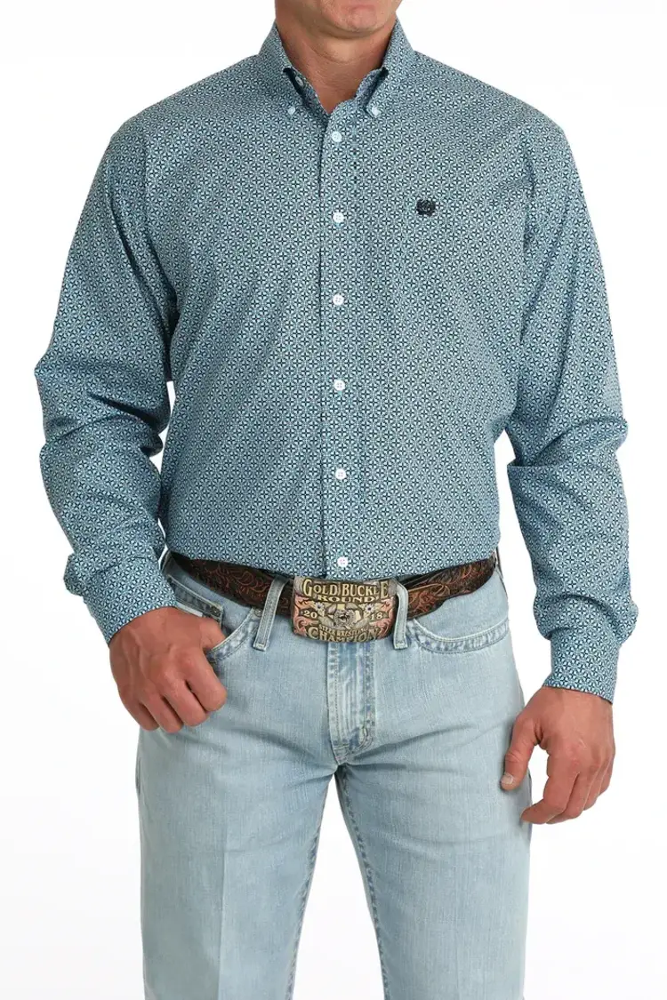 Cinch Multi Blue Button Down