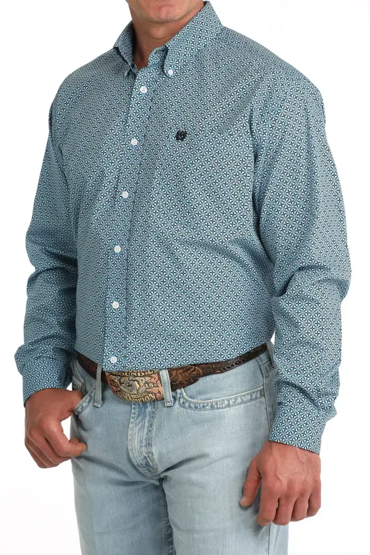 Cinch Multi Blue Button Down