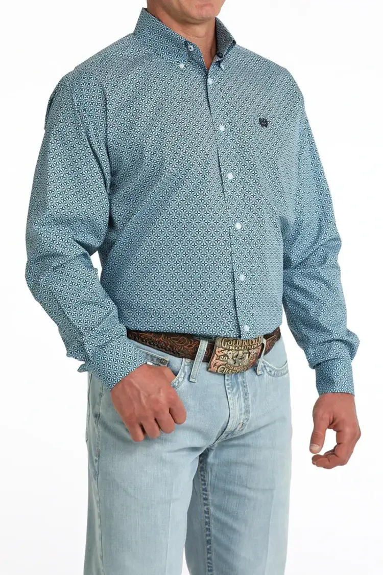 Cinch Multi Blue Button Down