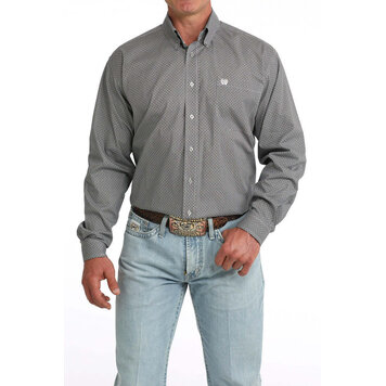 Cinch Stretch Grey Black Button Down