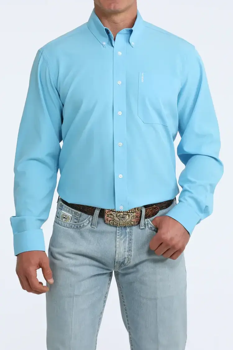 Cinch Modern Fit Solid Light Blue Button Down