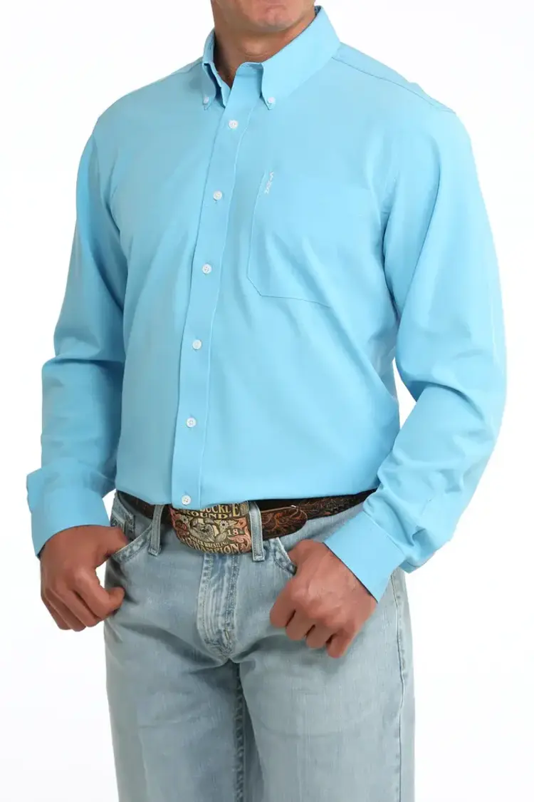 Cinch Modern Fit Solid Light Blue Button Down