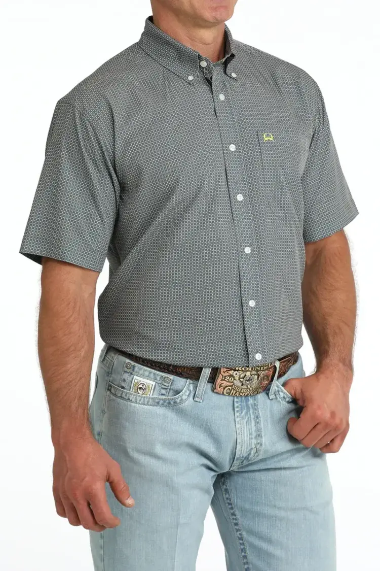 Cinch Arenaflex Dark Grey Button Down
