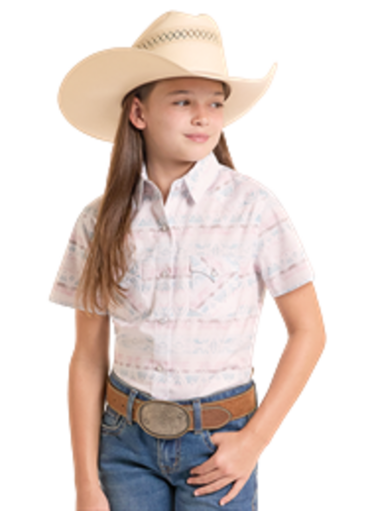 Panhandle Western Wear Youth Two Pocket Snap Pink