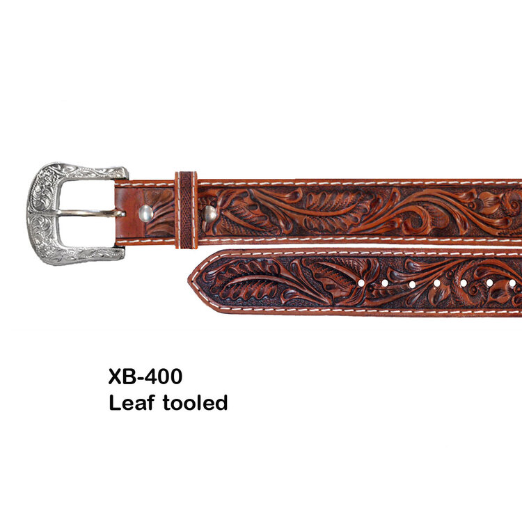 Twisted X Leaf Petal Carved Single Stitch Chestnut