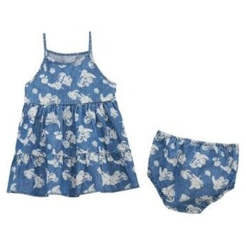 Wrangler Infant Toddler Strap Light Denim Dress