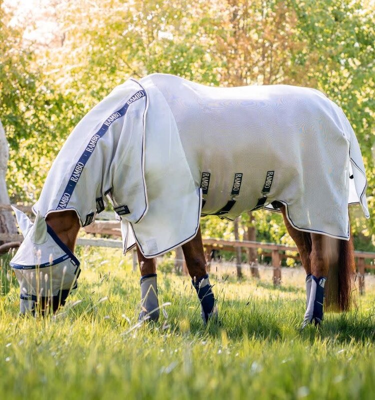 Horseware Rambo Protector Plus Fly Sheet Silver  Navy