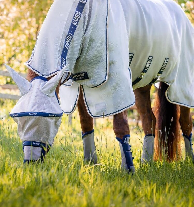 Horseware Rambo Protector Plus Fly Sheet Silver  Navy