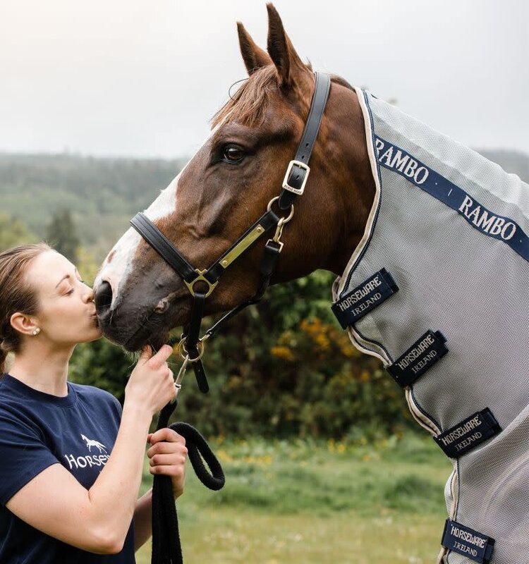 Horseware Rambo Protector Plus Fly Sheet Silver  Navy