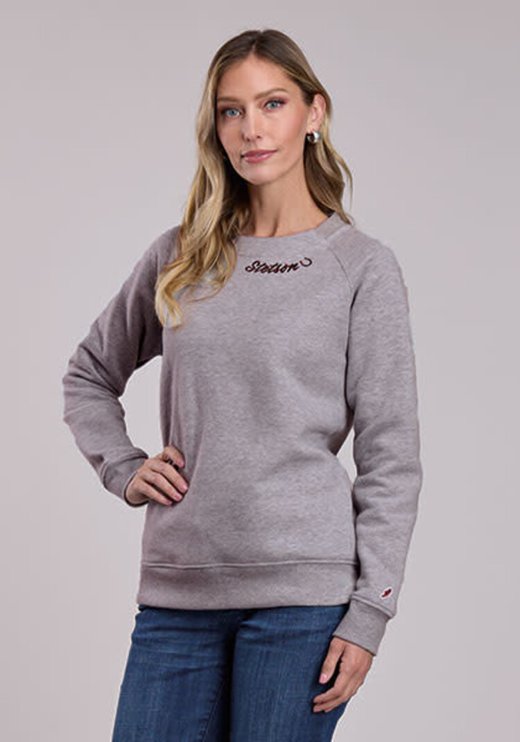 Stetson Embroidered Neckline Sweatshirt Grey