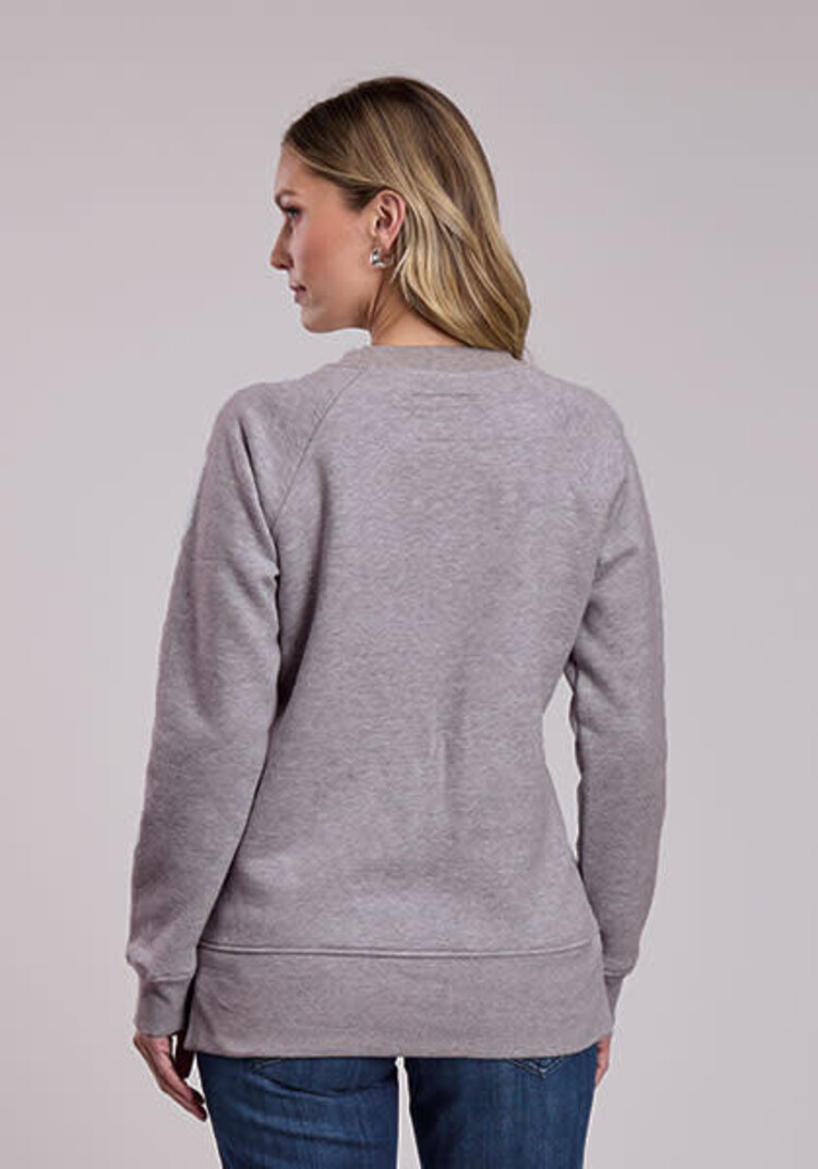 Stetson Embroidered Neckline Sweatshirt Grey