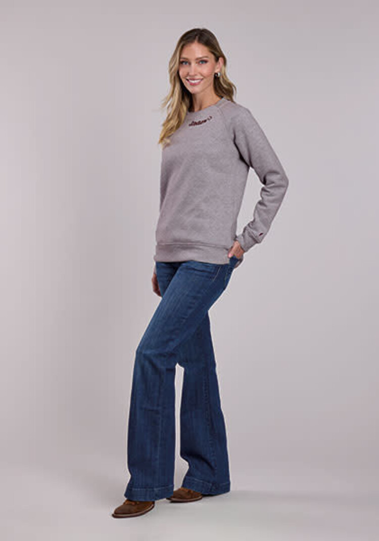 Stetson Embroidered Neckline Sweatshirt Grey