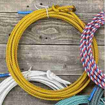 Cowboy Cordage Synco Poly Ranch Rope Gold 3 Strand 9.5 60'