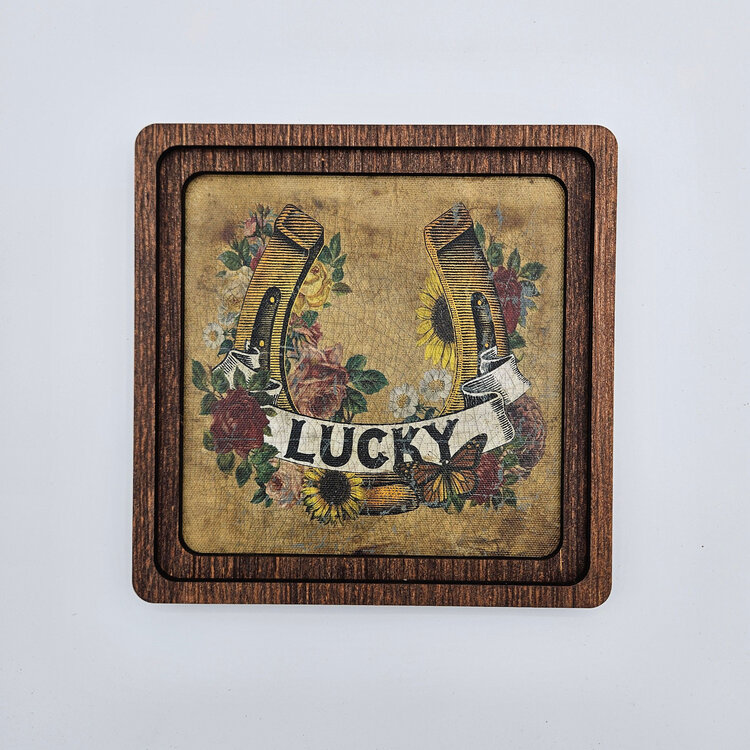 Lucky Horseshoe Frame 8" x 8"