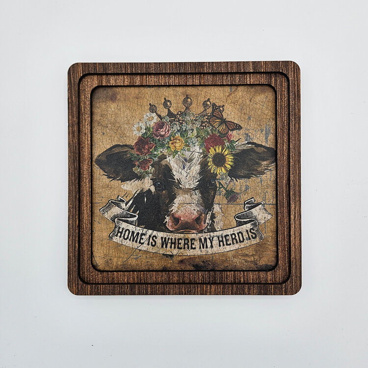 Home Is Where My Herd Is Frame 8" x 8"