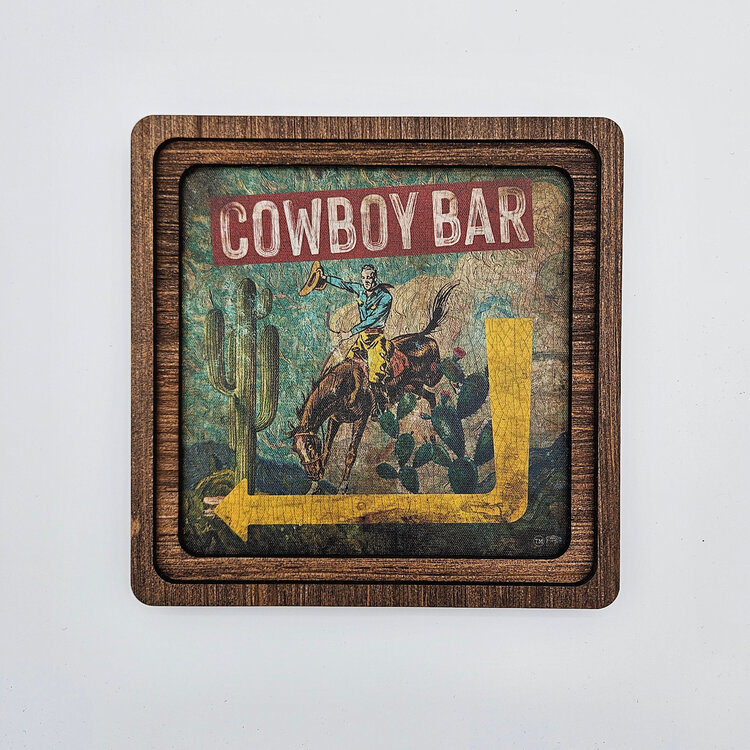 Cowboy Bar Frame 8" x 8"