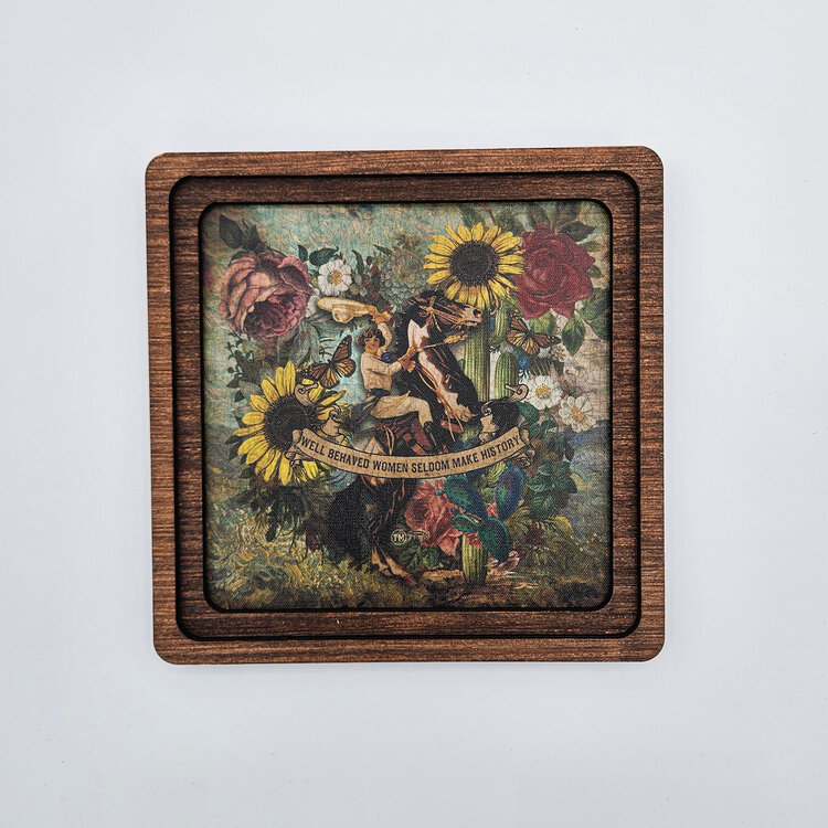 Floral Well Behaved Women Frame 8" x 8"