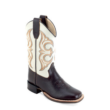 Old West Youth Cream With Copper Brown Stitching