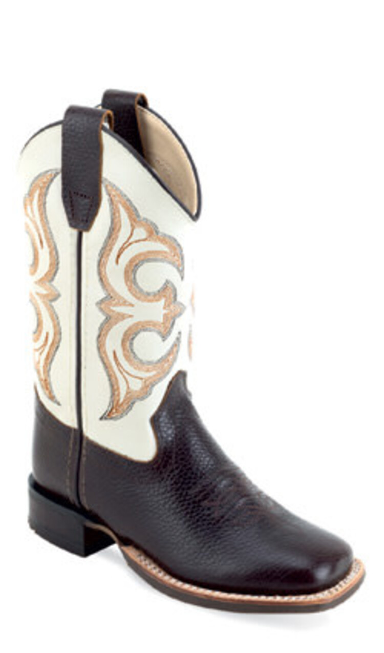 Old West Youth Cream With Copper Brown Stitching