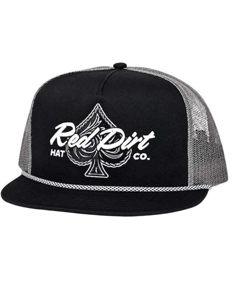 Red Dirt Hat Co Hold Em Cap Black Charcoal Spotted Rope