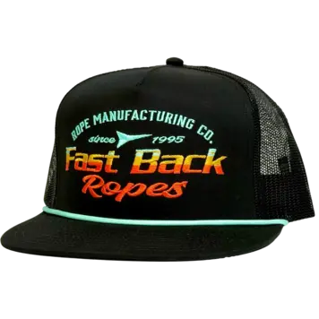 Red Dirt Hat Co Fast Back Ropes Cap Horizon Embroidery Black