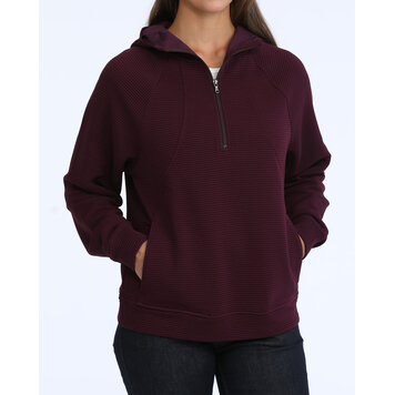 Cinch 1/2 Zip Ribbed Pullover Purple