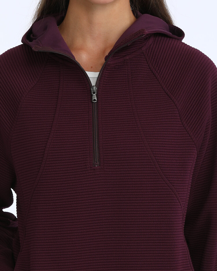 Cinch 1/2 Zip Ribbed Pullover Purple